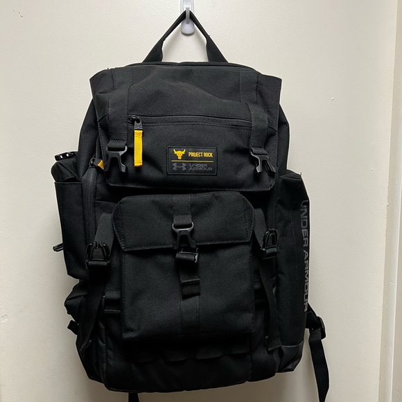 Under Armour Bags Under Armour Ua X Project Rock Freedom Regiment Backpack Osfa Black Poshmark